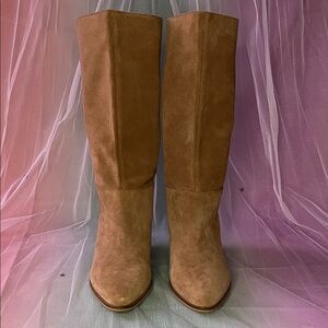 Lucky Brand Tan Suede Heeled Boots